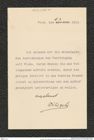 Nachlass Franz Steindachner, Brief von Hans von Wilczek an Franz Steindachner (05.03.1911), Inv.Nr. 595.01, Seite 1